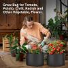 imageHealSmart Plant Grow Bags 7 Gallon Tomoato Planter Pots 5Pack with Handles Aeration Nonwoven Fabric Heavy Duty Gardening Planter for Vegetable Herbs and Flowers Black 2024 VersionBlack  10 Pack New