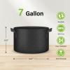 imageHealSmart Plant Grow Bags 7 Gallon Tomoato Planter Pots 5Pack with Handles Aeration Nonwoven Fabric Heavy Duty Gardening Planter for Vegetable Herbs and Flowers Black 2024 VersionBlack  10 Pack New