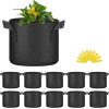 imageHealSmart Plant Grow Bags 7 Gallon Tomoato Planter Pots 5Pack with Handles Aeration Nonwoven Fabric Heavy Duty Gardening Planter for Vegetable Herbs and Flowers Black 2024 VersionBlack  10 Pack New