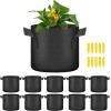 imageHealSmart Plant Grow Bags 7 Gallon Tomoato Planter Pots 5Pack with Handles Aeration Nonwoven Fabric Heavy Duty Gardening Planter for Vegetable Herbs and Flowers Black 2024 VersionBlack  10 Pack New