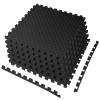 imageHealSmart  Inch Puzzle Exercise Mat HighDensity EVA Foam Floor Tiles for Home Gym Workout Equipment Protective Floor Padding ampamp Kids Play Areas Black 24 Sq Ft  6 TilesBlack1 Thick
