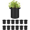 imageHealSmart 12Pack 3 Gallon Nonwoven Grow Bags Aeration Fabric Pots with Handles Suitable for Garden Fruits Vegetables and Flowers BlackBlack  12 Pack