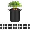 imageHealSmart 12Pack 3 Gallon Nonwoven Grow Bags Aeration Fabric Pots with Handles Suitable for Garden Fruits Vegetables and Flowers BlackBlack  24 Pack