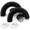 imageHealSmart 12quot 8 Ft Aluminum Ducting Flexible HeavyDuty FourLayer Protection with 2 Duct Clamps Dryer Vent Hose for Heating Cooling Ventilation and Exhaust Fan4 8 PVC2 Pcs