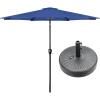 imageHealSmart 2pcs 9ft Patio Umbrella with Push Button TiltCrank Outdoor Table Market Yard Umbrella with 8 Sturdy Ribs for Garden Backyard Deck Pool RedBlueBlack