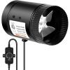 imageHealSmart Inline Booster Duct Fan with Speed Controller 4 106 CFM Exhaust HVAC Ventilation Fan for Bathrooms Kitchens Workshops and Basements Black4