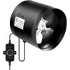 imageHealSmart Inline Booster Duct Fan with Speed Controller 4 106 CFM Exhaust HVAC Ventilation Fan for Bathrooms Kitchens Workshops and Basements Black8