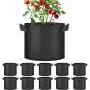 imageHealSmart Plant Grow Bags 5 Gallon Tomoato Planter Pots 5Pack with Handles Aeration Nonwoven Fabric Heavy Duty Gardening Planter for Vegetable Herbs and Flowers Black2025version Black  10 Pack