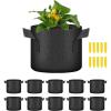 imageHealSmart Plant Grow Bags 7 Gallon Tomoato Planter Pots 5Pack with Handles Aeration Nonwoven Fabric Heavy Duty Gardening Planter for Vegetable Herbs and Flowers Black 2024 VersionBlack  10 Pack New