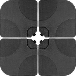 imageHealSmart 10ft Offset Hanging Patio Umbrella Cantilever Market Umbrellas with Crank ampamp Cross Base for Backyard Poolside Lawn and Garden TanBlackOffset umbrella base