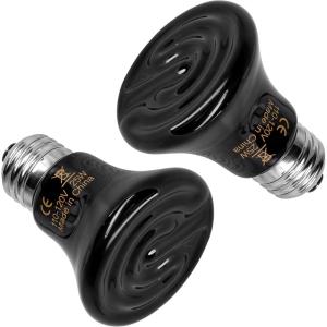 imageHealSmart Reptile Heat Lamp 150W 2Pack Ceramic Heat Emitter No Light Emitting Heat Bulbs for Amphibian Pet Brooder Coop Incubating Chicken Lizard Bearded Dragon Turtle Snake TerrariumD60mm 236