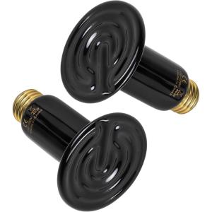 imageHealSmart Reptile Heat Lamp 150W 2Pack Ceramic Heat Emitter No Light Emitting Heat Bulbs for Amphibian Pet Brooder Coop Incubating Chicken Lizard Bearded Dragon Turtle Snake TerrariumD75mm 295