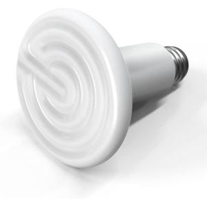 imageHealSmart Reptile Heat Lamp Bulb Ceramic Heat Emitter 100W No Light Emitting Brooder Coop Heater for Amphibian Pet ampamp Incubating Chicken Black1 Pcs White