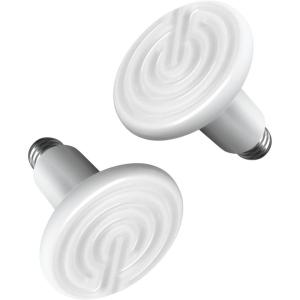 imageHealSmart Reptile Heat Lamp Bulb Ceramic Heat Emitter 100W No Light Emitting Brooder Coop Heater for Amphibian Pet ampamp Incubating Chicken Black2 Pcs White