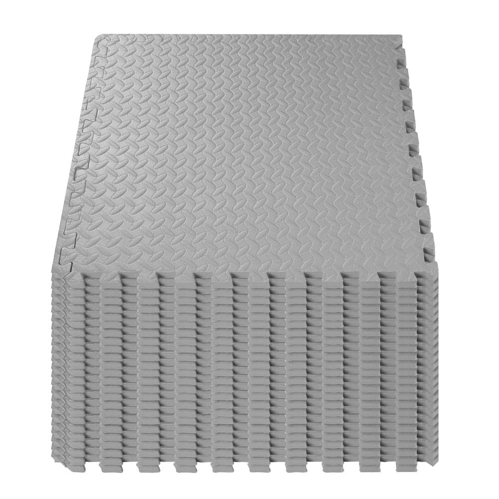 imageHealSmart Extra Thick Puzzle Exercise Mat 1quot EVA Interlocking Foam Floor Tiles NonSlip Protective Padding for Workout Room Home Gym Daycare Flooring or Playroom Black1 Inch72 SQ FTGrey34 Inch96 Sq Ft