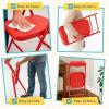 imageHealSmart 4 Pcs Folding Chairs with Leather Padded Cushion Seats Back ampamp Sturdy Metal Frame Stackable Portable Commercial Event Seat Indoor Outdoor for Parties Home Event Office TanRedGreen for Kids with Leather Cushion