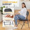 imageHealSmart 4 Pcs Folding Chairs with Leather Padded Cushion Seats Back ampamp Sturdy Metal Frame Stackable Portable Commercial Event Seat Indoor Outdoor for Parties Home Event Office Tan2pcs Classic Black