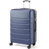 imageHealSmart Hardside CarryOn Luggage Expandable Portable Hardshell Spinner Wheels Lightweight Suitcase TSA Lock Blue 20 inchBlue
