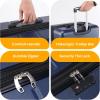 imageHealSmart Hardside CarryOn Luggage Expandable Portable Hardshell Spinner Wheels Lightweight Suitcase TSA Lock Blue 20 inchBlue