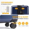 imageHealSmart Hardside CarryOn Luggage Expandable Portable Hardshell Spinner Wheels Lightweight Suitcase TSA Lock Blue 20 inchBlue