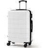 imageHealSmart Hardside CarryOn Luggage Expandable Portable Hardshell Spinner Wheels Lightweight Suitcase TSA Lock Blue 20 inchWhite