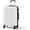 imageHealSmart Hardside CarryOn Luggage Expandable Portable Hardshell Spinner Wheels Lightweight Suitcase TSA Lock Blue 20 inchWhite