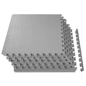 imageHealSmart Extra Thick Puzzle Exercise Mat 1quot EVA Interlocking Foam Floor Tiles NonSlip Protective Padding for Workout Room Home Gym Daycare Flooring or Playroom Black1 Inch72 SQ FTGrey34 Inch24 Sq Ft
