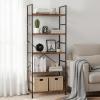 imageHealSmart 5 Tier Bookshelf Free Standing Book Shelf Home Office Bookcase Shelf Storage Organizer for Bedroom Living Room Bathroom Office Balcony Rustic BrownRustic Brown