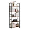 imageHealSmart 5 Tier Bookshelf Free Standing Book Shelf Home Office Bookcase Shelf Storage Organizer for Bedroom Living Room Bathroom Office Balcony Rustic BrownRustic Brown