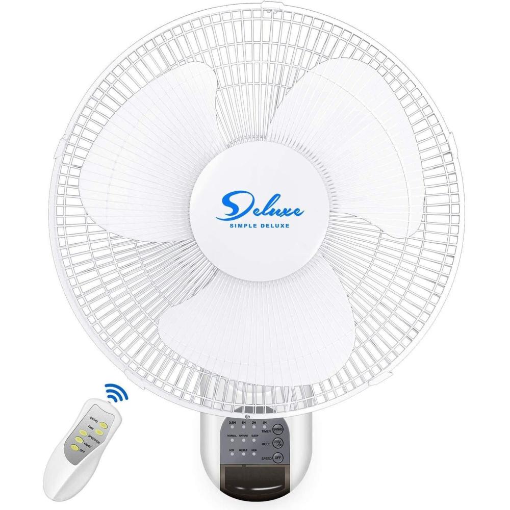 imageHealSmart 16Inch Digital Wall Mount Oscillating Fan