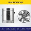 imageHealSmart 6 Inline Booster Fan 240 CFM Duct Fan for HVAC Ventilation Bathroom Basemen and Attics Silver6 Fan