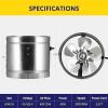 imageHealSmart 6 Inline Booster Fan 240 CFM Duct Fan for HVAC Ventilation Bathroom Basemen and Attics Silver8 Fan