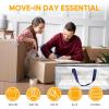 imageHealSmart 6 Pack Large Moving Bags with Zippers ampamp Handles Moving Supplies with lids Heavy Duty Totes for Space Saving Fold Flat Moving and Storing ClearClear