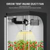 imageHealSmart 4 Inch Inline Duct Fan 195 CFM Ventilation Fan Exhaust HVAC Vent Blower for Hydroponics Grow Tents Basements Attics 2 Packs Black4 Pack