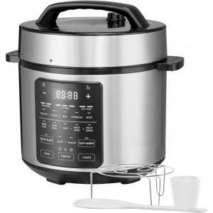 imageHealSmart Multi Rice Cooker 20 Cups Cooked NonStick 12in1 Stainless Steel Electric Pressure Cooker for Yogurt Maker Slow Cooker Cake Multigrain 6QT10 Cup Uncooked