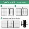 imageHealSmart Dog Playpen 24 Inch 8 Panels Heavy Duty Metal Portable Pet Playpen Indoor Outdoor for Camping Yard RV Garden Fence Privacy Patio BlackBlack