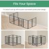 imageHealSmart Dog Playpen 24 Inch 8 Panels Heavy Duty Metal Portable Pet Playpen Indoor Outdoor for Camping Yard RV Garden Fence Privacy Patio BlackBlack
