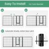 imageHealSmart Dog Playpen 24 Inch 8 Panels Heavy Duty Metal Portable Pet Playpen Indoor Outdoor for Camping Yard RV Garden Fence Privacy Patio BlackBlack