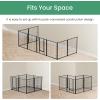 imageHealSmart Dog Playpen 24 Inch 8 Panels Heavy Duty Metal Portable Pet Playpen Indoor Outdoor for Camping Yard RV Garden Fence Privacy Patio BlackBlack