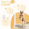 imageHealSmart Dog Playpen 24 Inch 8 Panels Heavy Duty Metal Portable Pet Playpen Indoor Outdoor for Camping Yard RV Garden Fence Privacy Patio BlackWhite