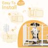 imageHealSmart Dog Playpen 24 Inch 8 Panels Heavy Duty Metal Portable Pet Playpen Indoor Outdoor for Camping Yard RV Garden Fence Privacy Patio BlackWhite
