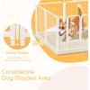imageHealSmart Dog Playpen 24 Inch 8 Panels Heavy Duty Metal Portable Pet Playpen Indoor Outdoor for Camping Yard RV Garden Fence Privacy Patio BlackWhite