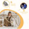 imageHealSmart Dog Playpen 24 Inch 8 Panels Heavy Duty Metal Portable Pet Playpen Indoor Outdoor for Camping Yard RV Garden Fence Privacy Patio BlackWhite