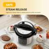 imageHealSmart 12in1 Multi Electric Pressure Cooker NonStick 6QT Stainless Steel Pressure Cooker for Yogurt Maker Slow Cooker Cake Multigrain Dishwasher Safe8 Quarts