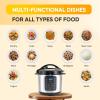imageHealSmart 12in1 Multi Electric Pressure Cooker NonStick 6QT Stainless Steel Pressure Cooker for Yogurt Maker Slow Cooker Cake Multigrain Dishwasher Safe8 Quarts