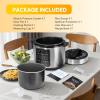 imageHealSmart 12in1 Multi Electric Pressure Cooker NonStick 6QT Stainless Steel Pressure Cooker for Yogurt Maker Slow Cooker Cake Multigrain Dishwasher Safe6 Quarts