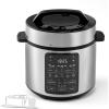 imageHealSmart 12in1 Multi Electric Pressure Cooker NonStick 6QT Stainless Steel Pressure Cooker for Yogurt Maker Slow Cooker Cake Multigrain Dishwasher Safe6 Quarts