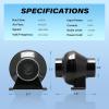 imageHealSmart 4 Inch 195 CFM Exhaust Inline Vent Booster Blower and 8 Feet NonInsulated Flex Air Aluminum Foil 2 Clamps for Indoor Grow Tent Hydroponics Ventilation Quiet FanDuctingFanDucting 8Ft