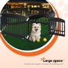 imageHealSmart 4 Panel Dog Playpen 24 Exercise Puppy Playpen with Door Safe Secure Folding ampamp Portable Pet Playpen for Indoor ampamp Outdoor Use Suitable for Puppies and Small WhiteBlack