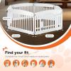 imageHealSmart 4 Panel Dog Playpen 24 Exercise Puppy Playpen with Door Safe Secure Folding ampamp Portable Pet Playpen for Indoor ampamp Outdoor Use Suitable for Puppies and Small WhiteWhite